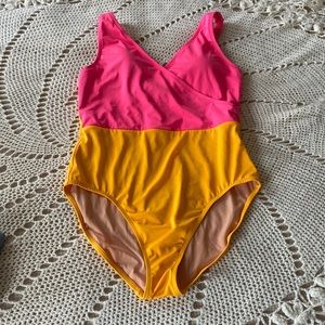 NWT pink and orange/yellow swimsuit